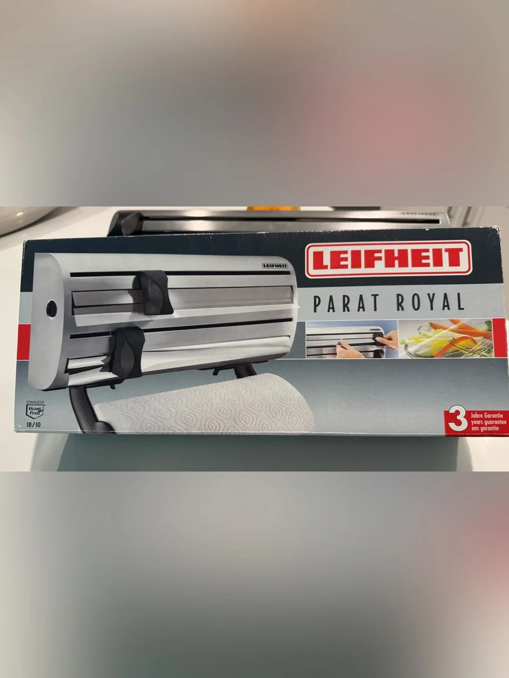 Leifheit Parat Royal stainless steel Paper Towel Holder (NO clamps to hold paper